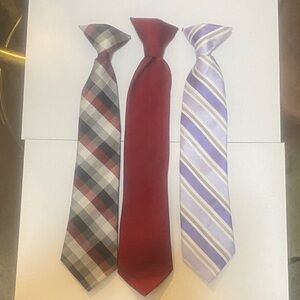 Stanley 3 toddler Kids Tie Set - Red, Black, Purple